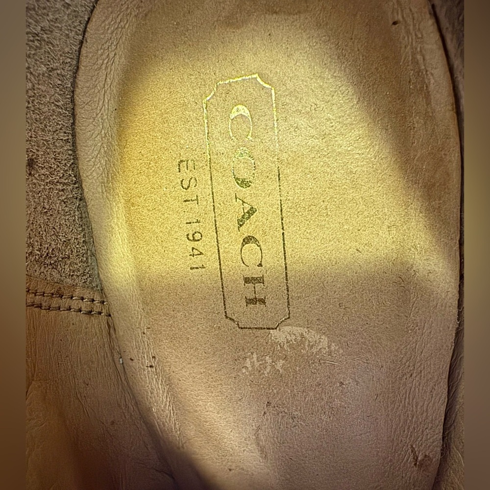 Coach Cary Platform Ankle Booties Legacy Collection Cognac Leather w/ Tassel Zip - Picture 6 of 13